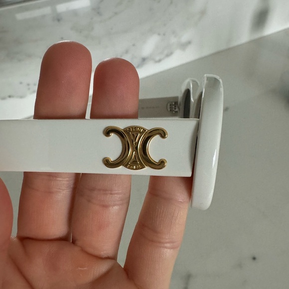 CELINE TRIOMPHE sunglasses. White. main image 5